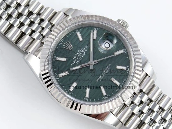 MiroTime 0518 Chic Datejust 41mm 126234 904L Steel HGF 1:1 Best Edition Green Textured Dial on SS Bracelet VR 1473
